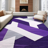 Ultra Soft Area Rug, Non Slip, Stain Resistant, Washable Area Rugs for Living Room, Bedroom, Vibrant Minimalist Artful Design(Purple)