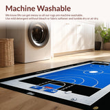 Dynamic Black and White Court Print(Blue)