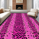 Ultra Soft Area Rug, Non Slip, Stain Resistant, Washable Area Rugs for Living Room, Bedroom, Eclectic Wildlife Themed Decor(Pink)
