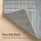 Ultra Soft Area Rug, Non Slip, Stain Resistant, Washable Area Rugs for Living Room, Bedroom, Rustic Warmth Abstract Weave(Gray)