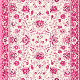 Ultra Soft Area Rug, Non Slip, Stain Resistant, Washable Area Rugs for Living Room, Bedroom, Vibrant Retro Floral Elements(White)