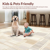 Bermuda Weave Collection Area Cream Beige Neutral Abstract Motif(Beige)