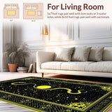 Elegant White Spot Moon Motif(Black)