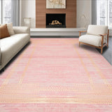 Ultra Soft Area Rug, Non Slip, Stain Resistant, Washable Area Rugs for Living Room, Bedroom, Vibrant Pastel Diamond Pattern(Pink)