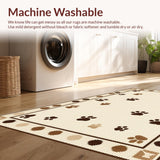 Ultra Soft Area Rug, Non Slip, Stain Resistant, Washable Area Rugs for Living Room, Bedroom, Contemporary Muted Pet Theme(Beige)