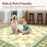 Landry Beige & Green Patterned(Beige)