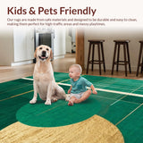 Ultra Soft Area Rug, Non Slip, Stain Resistant, Washable Area Rugs for Living Room, Bedroom, Artistic Emerald Green Trellis Style(Green)