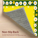 Ultra Soft Area Rug, Non Slip, Stain Resistant, Washable Area Rugs for Living Room, Bedroom, Rustic Garden-Inspired Decor(Yellow)