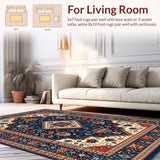 Rustic Blue Orange Medallion Style(Blue)