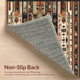 Ultra Soft Area Rug, Non Slip, Stain Resistant, Washable Area Rugs for Living Room, Bedroom, Southwest Earthy Geometric Elegance(Brown)