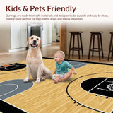 Ultra Soft Area Rug, Non Slip, Stain Resistant, Washable Area Rugs for Living Room, Bedroom, Sleek Contemporary Graphic Elements(Beige)