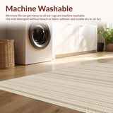 Ultra Soft Area Rug, Non Slip, Stain Resistant, Washable Area Rugs for Living Room, Bedroom, Rustic Warm Tones Coastal Inspiration(Beige)