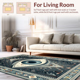 Ultra Soft Area Rug, Non Slip, Stain Resistant, Washable Area Rugs for Living Room, Bedroom, Symbolic Tassel-Embellished Runner(Gray)