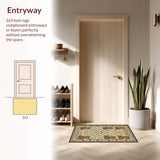 Ultra Soft Area Rug, Non Slip, Stain Resistant, Washable Area Rugs for Living Room, Bedroom, Charming Animal Print Design(Beige)