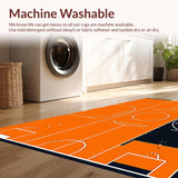 Ultra Soft Area Rug, Non Slip, Stain Resistant, Washable Area Rugs for Living Room, Bedroom, Bright Cheerful Round Pattern(Orange)