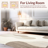 Elegant Wave Area Highlighting Undulating Curves and Subtle Contrast(Beige)