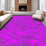 Ultra Soft Area Rug, Non Slip, Stain Resistant, Washable Area Rugs for Living Room, Bedroom, Artful Typography in Eye-Catching Hues(Purple)