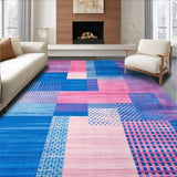 Ultra Soft Area Rug, Non Slip, Stain Resistant, Washable Area Rugs for Living Room, Bedroom, Chic Abstract Brushstroke Arrangement(Blue)