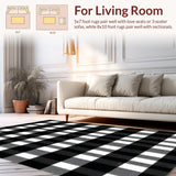 Chic Monochrome Geometric Print(Black)