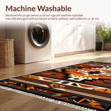 Ultra Soft Area Rug, Non Slip, Stain Resistant, Washable Area Rugs for Living Room, Bedroom, Tribal Chocolate Entryway Plush Accent Rug(Brown)