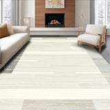 Mid Century Modern Area Light Grey and Beige Geometric(Beige)