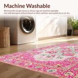 Ultra Soft Area Rug, Non Slip, Stain Resistant, Washable Area Rugs for Living Room, Bedroom, Soft Pink Vintage Aesthetic(Pink)