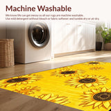Ultra Soft Area Rug, Non Slip, Stain Resistant, Washable Area Rugs for Living Room, Bedroom, Handcrafted Cheerful Sunlit Aesthetic(Yellow)