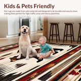 Ultra Soft Area Rug, Non Slip, Stain Resistant, Washable Area Rugs for Living Room, Bedroom, Vibrant Southwest Wildlife Aesthetic(Brown)