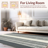 Black and White Striped Handcrafted Woven Design(White)