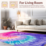 Ultra Soft Area Rug, Non Slip, Stain Resistant, Washable Area Rugs for Living Room, Bedroom, Enchanting Cozy Mixed Hues(Purple)