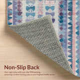 Ultra Soft Area Rug, Non Slip, Stain Resistant, Washable Area Rugs for Living Room, Bedroom, Preppy Curves Rug With Layered Bows And Playful Scallop Trim Artistic Pattern(Blue)