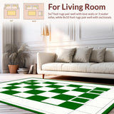Elegant Fluffy Checker Design(Green)
