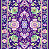 Ultra Soft Area Rug, Non Slip, Stain Resistant, Washable Area Rugs for Living Room, Bedroom, Artful Purple and Green Harmony(Purple)