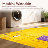 Ultra Soft Area Rug, Non Slip, Stain Resistant, Washable Area Rugs for Living Room, Bedroom, Charming Lighthearted Shaggy Accent(Yellow)