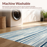 Ultra Soft Area Rug, Non Slip, Stain Resistant, Washable Area Rugs for Living Room, Bedroom, Rustic Coastal Charm Indoor Rug(Blue)