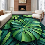 Ultra Soft Area Rug, Non Slip, Stain Resistant, Washable Area Rugs for Living Room, Bedroom, Serene Nature-Inspired Design Piece(Green)
