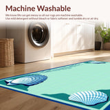 Ultra Soft Area Rug, Non Slip, Stain Resistant, Washable Area Rugs for Living Room, Bedroom, Tranquil Blue Ombre Texture(Blue)