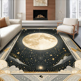 Ultra Soft Area Rug, Non Slip, Stain Resistant, Washable Area Rugs for Living Room, Bedroom, Rustic Earthy Toned Tapestry(Gold)