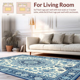 Elegant Ivory and Blue Motif(Beige)