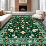 Ultra Soft Area Rug, Non Slip, Stain Resistant, Washable Area Rugs for Living Room, Bedroom, Forest Green Tiled Aesthetic(Green)
