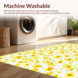 Ultra Soft Area Rug, Non Slip, Stain Resistant, Washable Area Rugs for Living Room, Bedroom, Cute Nature Inspired Bath Decor(Yellow)