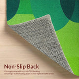 Ultra Soft Area Rug, Non Slip, Stain Resistant, Washable Area Rugs for Living Room, Bedroom, Contemporary Minimalist Green Non-Shedding Home Carpet(Green)