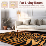 Ultra Soft Area Rug, Non Slip, Stain Resistant, Washable Area Rugs for Living Room, Bedroom, Exotic Animal Skin Texture(Brown)