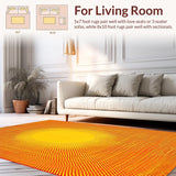 Ultra Soft Area Rug, Non Slip, Stain Resistant, Washable Area Rugs for Living Room, Bedroom, Sunny Eclectic Color Fusion(Red)