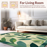 Ultra Soft Area Rug, Non Slip, Stain Resistant, Washable Area Rugs for Living Room, Bedroom, Lush Distressed Floral Design(Beige)
