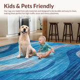 Coastal Inspired Plush Fabric Design(Blue)