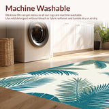 Contemporary Aqua Nature Print(Ivory)