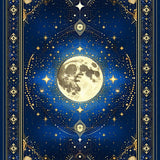 Ultra Soft Area Rug, Non Slip, Stain Resistant, Washable Area Rugs for Living Room, Bedroom, Abstract Celestial Bliss Composition(Blue)