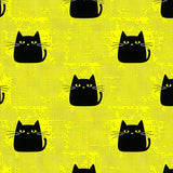 Ultra Soft Area Rug, Non Slip, Stain Resistant, Washable Area Rugs for Living Room, Bedroom, Lively Abstract Feline Composition(Yellow)