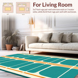 Teal Orange Artistic Stripes(Green)